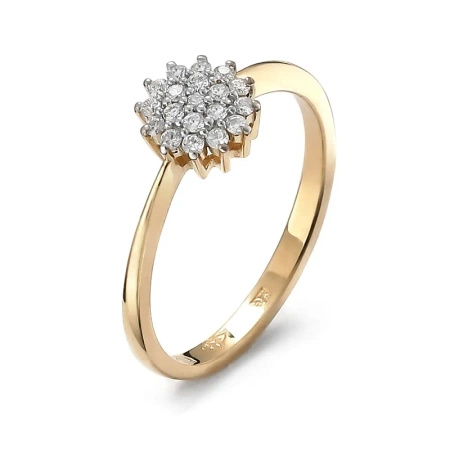 Pierścionek z brylantami 0,18 ct