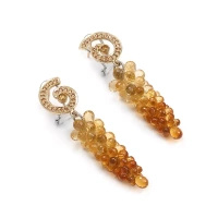 Kolczyki z cytrynem i szafirami