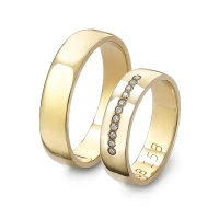 Obrączki ślubne  z brylantami 0,11 ct