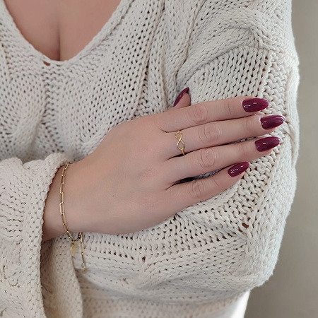 Pierścionek złoty - nieskończoność