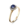 Pierścionek z szafirem i brylantami