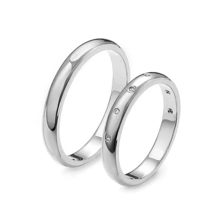 Obrączki ślubne z brylantami 0,05 ct