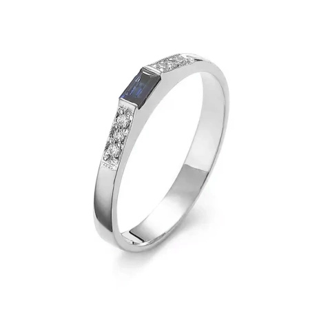 Pierścionek z szafirem i brylantami