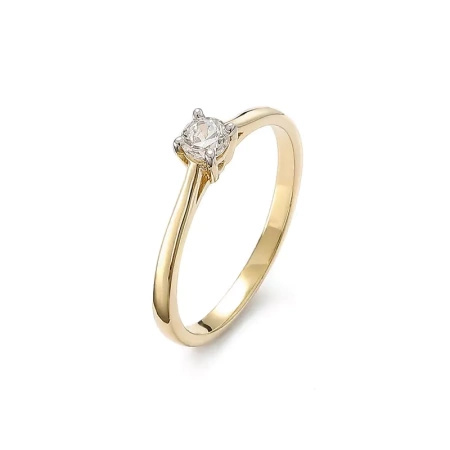 Pierścionek z brylantem 0,15 ct