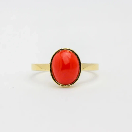 Pierścionek z koralem