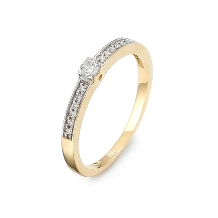 Pierścionek z brylantami 0,13 ct