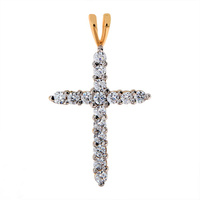 Zawieszka z cyrkoniami - krzyżyk