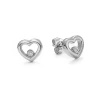 Kolczyki z cyrkoniami - serce
