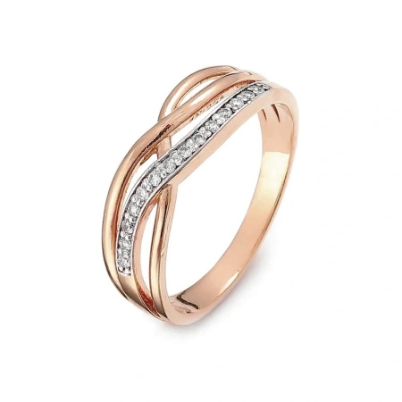 Pierścionek z brylantami 0,10 ct