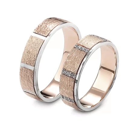 Obrączki ślubne z brylantami 0,12 ct