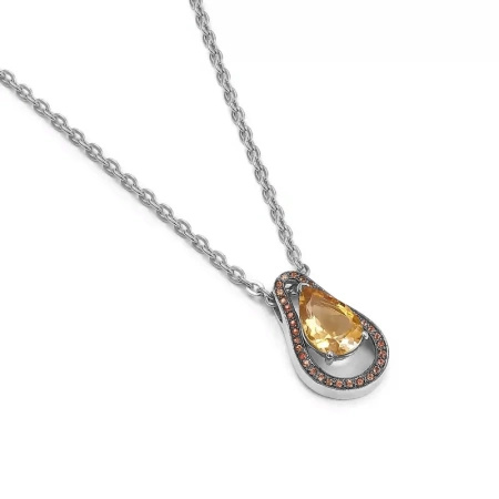 Zawieszka z cytrynem i szafirami