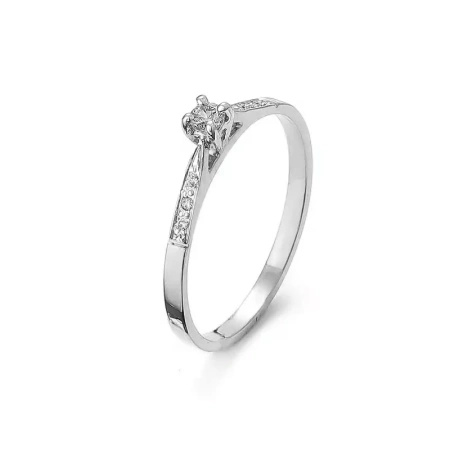 Pierścionek z brylantami 0,08 ct