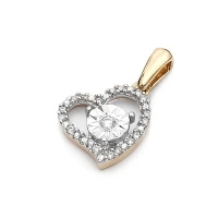 Zawieszka z brylantami - serce