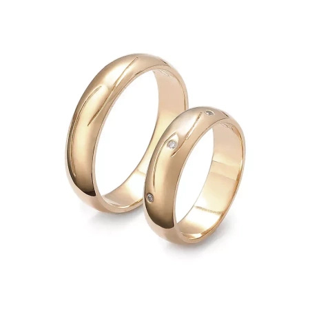 Obrączki ślubne z brylantami 0,03 ct