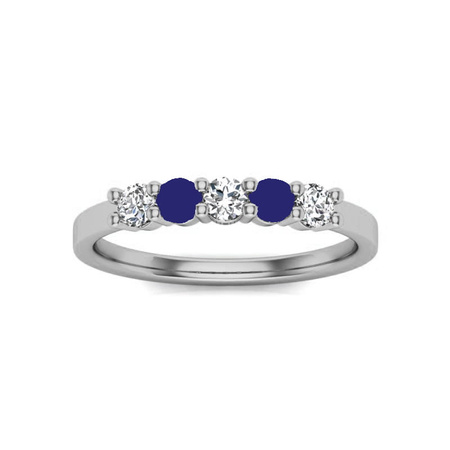 Pierścionek z szafirem i brylantami