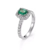 Pierścionek z szmaragdem i brylantami