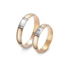 Obrączki ślubne z brylantem 0,02 ct