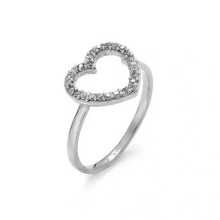 Pierścionek z cyrkoniami - serce