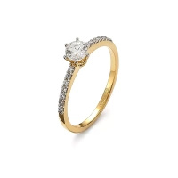 Pierścionek z brylantami 0,35 ct