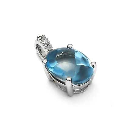 Zawieszka z topazem i brylantami