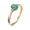 Pierścionek z szmaragdem i brylantami