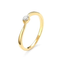 Pierścionek z brylantem 0,10 ct