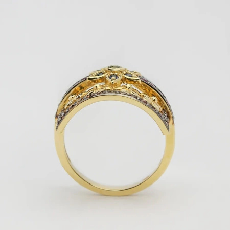 Pierścionek z szafirami mix