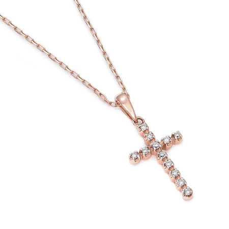 Zawieszka z brylantami - krzyżyk