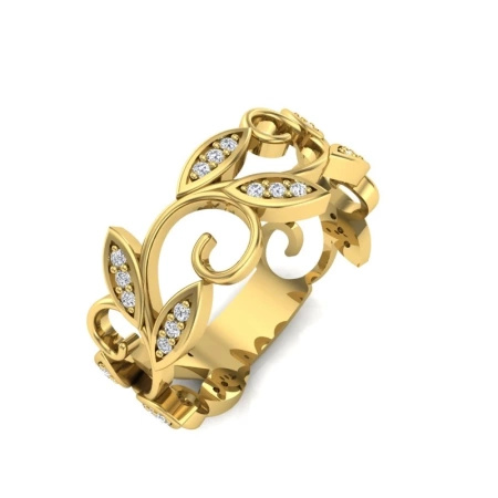 Pierścionek z brylantami 0,16 ct