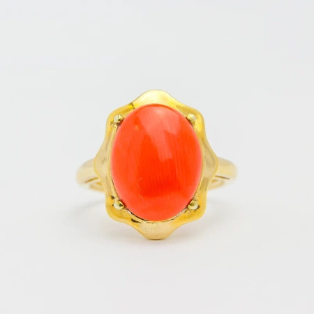 Pierścionek z koralem