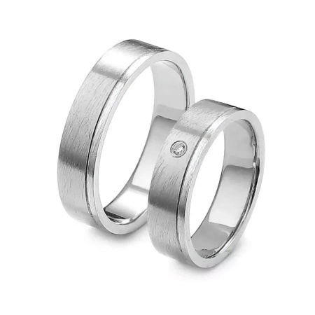 Obrączki ślubne z brylantem 0,02 ct