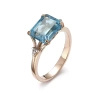 Pierścionek z topazem i cyrkoniami