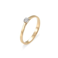 Pierścionek z brylantem 0,10 ct