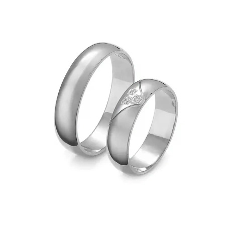 Obrączki ślubne z brylantami 0,03 ct