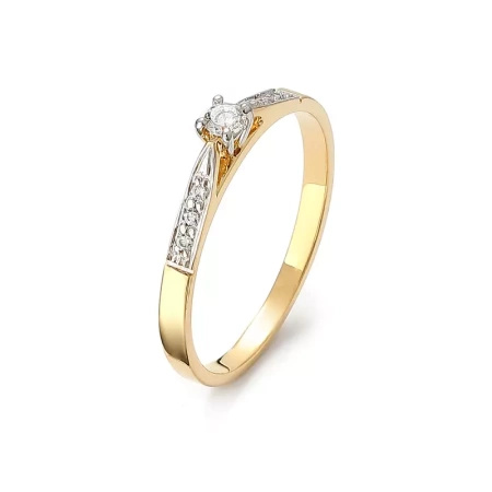 Pierścionek z brylantami 0,13 ct