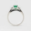 Pierścionek z szmaragdem i brylantami