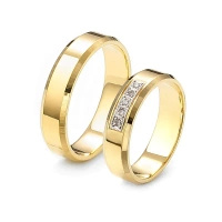 Obrączki ślubne z brylantami 0,05 ct