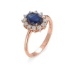 Pierścionek z szafirem i brylantami