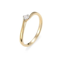 Pierścionek z brylantem 0,10 ct