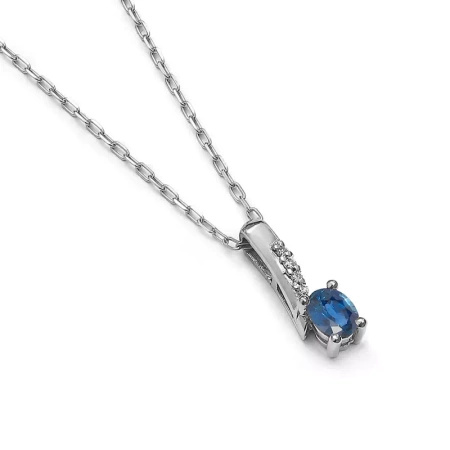 Zawieszka z szafirem i brylantami