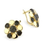 Kolczyki z czarnymi brylantami