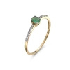 Pierścionek z szmaragdem i brylantami
