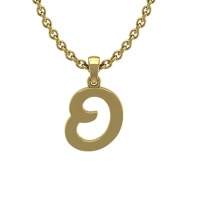 Zawieszka złota - literka O