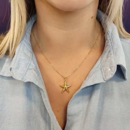 Zawieszka złota - rozgwiazda