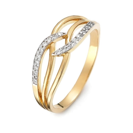 Pierścionek z brylantami 0,10 ct