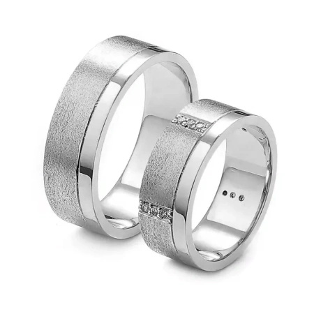 Obrączki ślubne z brylantami 0,14 ct