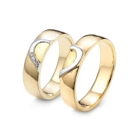 Obrączki ślubne z brylantami 0,03 ct