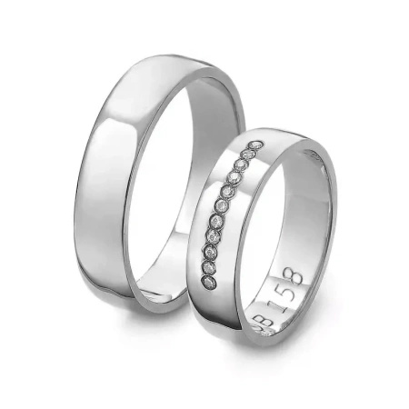 Obrączki ślubne  z brylantami 0,11 ct