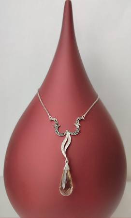 Naszyjnik z kwarcem cytrynowym