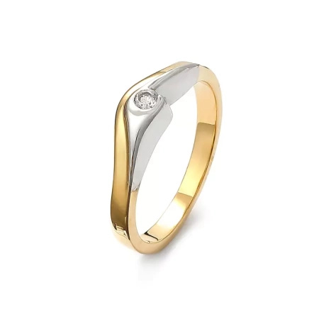 Pierścionek z brylantem 0,06 ct